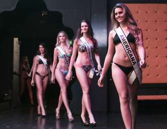 As 30 candidatas ao Miss SP se reuniram nesta quarta-feira (14) na capital paulista para serem julgadas em um desfile de biquíni. A competição pelo título paulista acontecerá neste sábado (17), no Anhembi