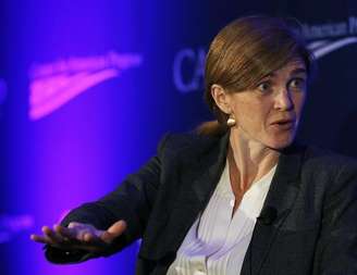 A embaixadora norte-americana na ONU, Samantha Power, participa de um evento em Washington, nos Estados Unidos, em novembro. 19/11/2014