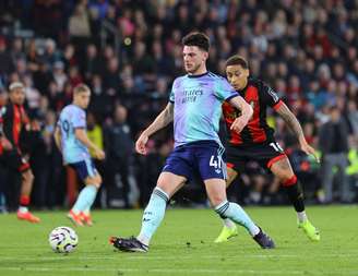 Declan Rice (Arsenal) durante jogo contra o Bournemouth, no dia 19.10.2024 