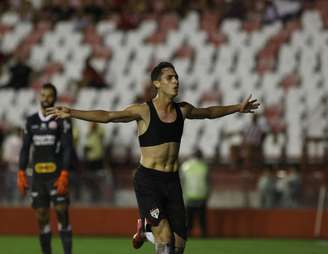 Rodriguinho, autor do gol do São Paulo contra o Náutico, pela Copa do Brasil 