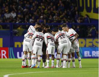 Jogadores do São Paulo na Bombonera 