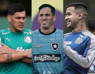 Jogadores de Palmeiras, Botafogo e Santos desfalcarão suas equipes (Foto: Cesar Greco/Vitor Silva/Ivan Storti)