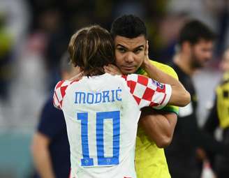 Casemiro durante derrota da Seleção pela Croácia 