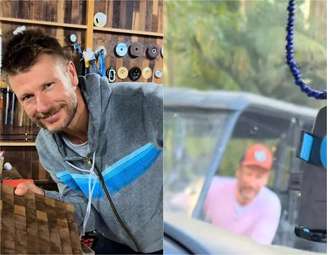 Rodrigo Hilbert ajuda mulher após carro atolar em estrada de barro
