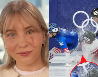Kamila Sellier, patinadora de velocidade que sofreu um grave acidente nos Jogos Olímpicos de Inverno Milão-Cortina 2026