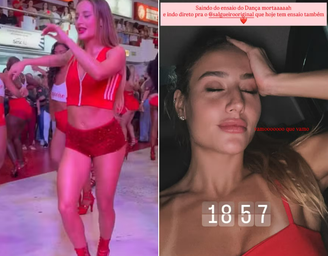 Bruna Griphao mostrou aos seguidores detalhes de sua rotina agitad