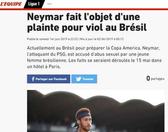 Neymar é alvo de queixa de estupro no Brasil