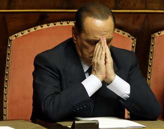 Berlusconi no Senado italiano, em Roma, no dia 19 de julho