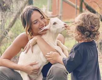 A apresentadora Giovanna Ewbank e e o filho Zyan, fruto do relacionamento com o ator Bruno Gagliasso  