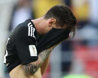 Messi lamenta empate da Argentina
 16/6/2018     REUTERS/Carl Recine 