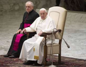 Papa Francisco durante audiência geral no Vaticano