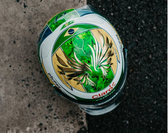 Bortoleto revelou capacete especial para sua corrida em cas