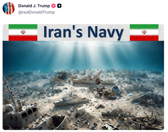 Donald Trump publica imagem em tom de ameaça ao Irã