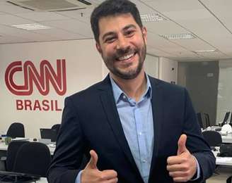 O jornalista Evaristo Costa na CNN Brasil, em São Paulo.