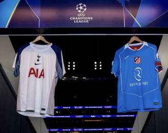 Camisas do Spurs e do Atlético de Madrid