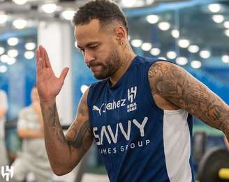 Neymar em treinamento pelo Al Hilal