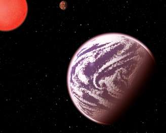 Concepção artística mostra KOI-314c, o planeta mais leve a ter sua massa e tamanhos medidos. Surpreendentemente, apesar de ter massa similar à da Terra, ele é 60% maior