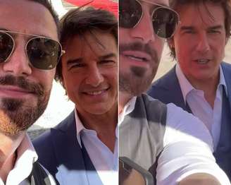 Felipe Titto se encontra com Tom Cruise e ator manda recado para o Brasil; saiba qual