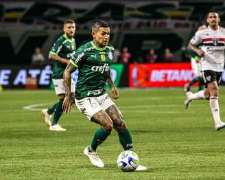 Dudu, do Palmeiras, durante partida contra o São Paulo, válida pela disputa da Copa do Brasil