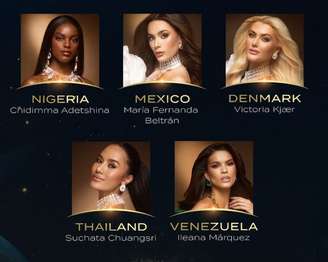 Top 5 de candidatas ao Miss Universo 2024