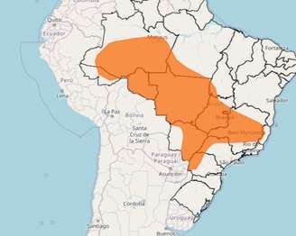 Inmet emite alerta laranja para ao menos doze Estados do Brasil.