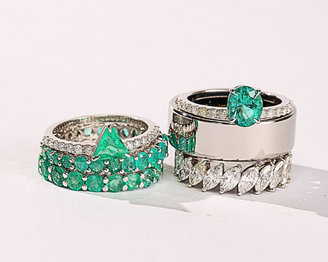 Aneis de Renata Nobre para compor com o Oura Ring 