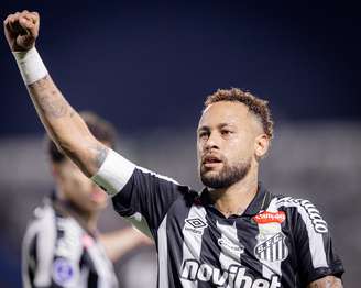 Neymar fez o gol no jogo entre Santos e Recoleta