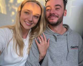 Stacey Warnecke com seu marido, Nathan Warnecke.