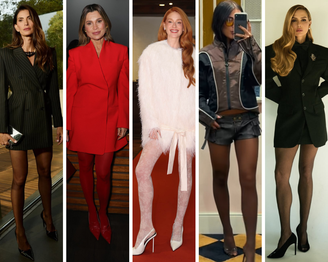 Famosas com meia calça 