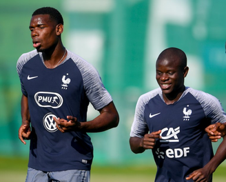 Pogba e Kanté são destaques da França na Copa do Mundo (Foto: Reprodução)