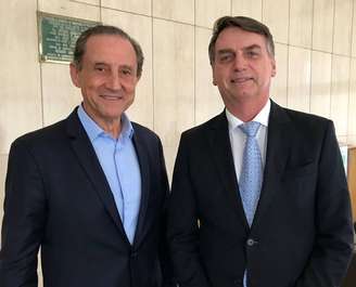 O presidente eleito, Jair Bolsonaro, e o presidente da Federação das Indústrias do Estado (Fiesp), Paulo Skaf, durante encontro em São Paulo.