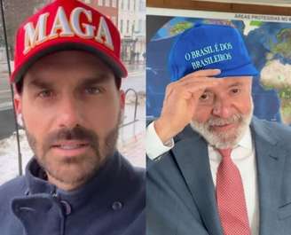 O presidente Luiz Inácio Lula da Silva criticou Eduardo Bolsonaro, que mora nos Estados Unidos