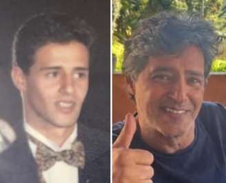 Robson Barros, ex-paquito da Xuxa, morreu aos 57 anos de idade, em 20 de junho de 2026. Na imagem, em uma foto tirada por volta da década de 1980, e outra mais recente.
