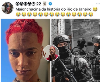 Oruam faz desabafo sobre mortos em megaoperação no Rio