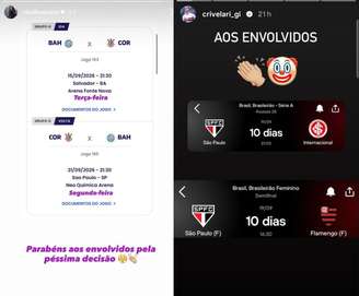 Jogadoras de Corinthians e São Paulo criticam locais e datas das semifinais do Brasileirão feminino