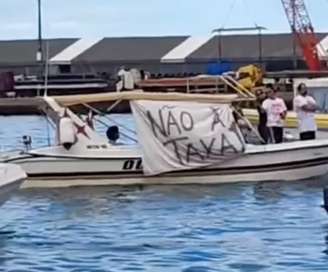 Manifestação contra taxa turística em Angra dos Reis