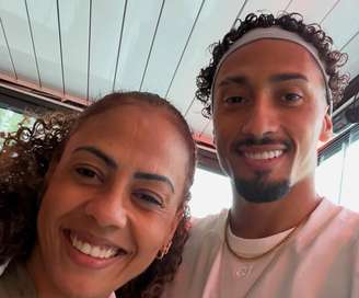 Lisiane e o filho mais velho, Raphinha