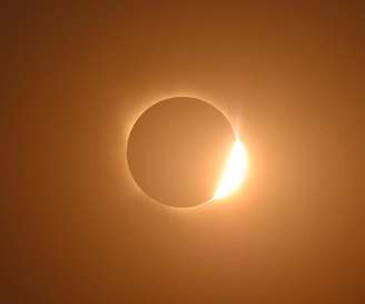 Kiko Fairbairn conseguiu registrar “anel de diamante” durante o eclipse.