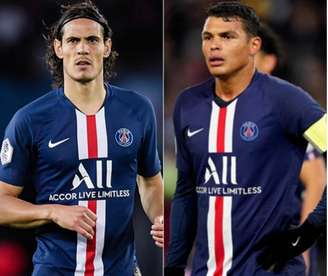 Cavani chegou ao PSG em 2013 e Thiago Silva em 2012 (Foto: AFP)