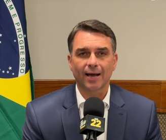 O candidato Flávio Bolsonaro