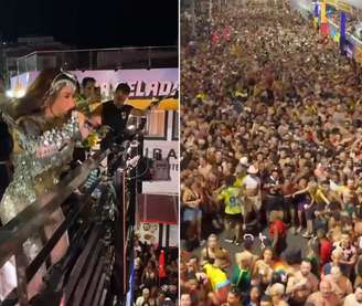A cantora Anitta em frames de vídeo publicado em seu perfil no Instagram com momentos de show no 'Bloco da Anitta' do carnaval de Salvador