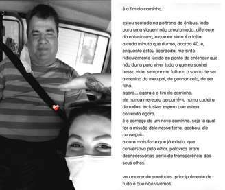 Vica Brenner, filha de Gerson Brenner, lamenta a morte do pai no Instagram