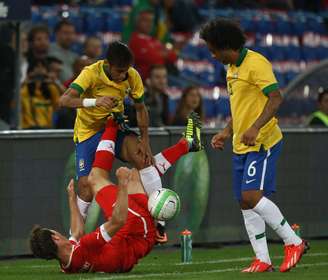 <p>Equipe brasileira teve dificuldades para enfrentar a zaga adversária</p>