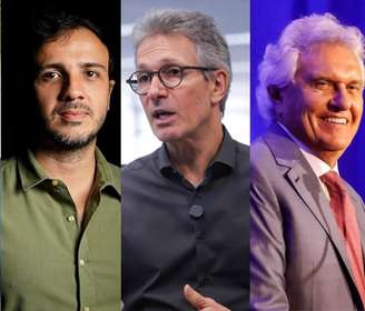 Renan Santos (Missão), Romeu Zema (Novo) e Ronaldo Caiado (PSD) são pré-candidatos a presidente