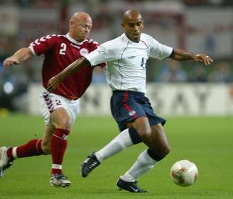 Trevor Sinclair com a Seleção da Inglaterra, em 2002