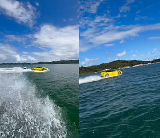 A réplica do esportivo foi posta no mar pela primeira vez neste fim de semana