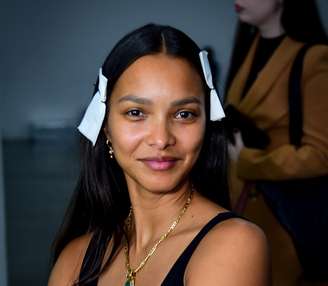 Lais Ribeiro no baxkstage da Misci (Foto. Andy Santana/Brazil News)