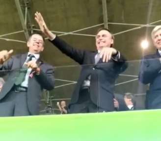 Bolsonaro teve recepção mista no Mineirão, com aplausos e vaias por parte da torcida mineira- (Reprodução)