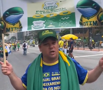 Mineiro em ato de apoio a Jair Bolsonaro na Avenida Paulista 