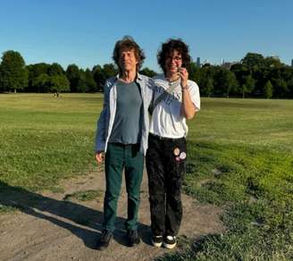 Lucas Jagger com o pai, Mick Jagger, vocalista do Rolling Stones